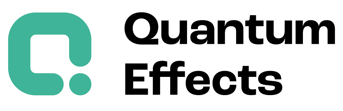 Messe-Logo mit dem Schriftzug "Quantum Effects"